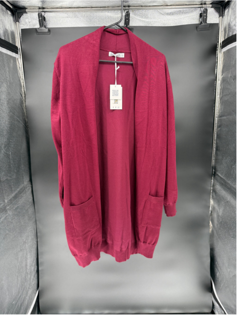 Women's GRACE KARIN Burgundy Cardigan Sweater, Size XXL